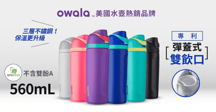 不鏽鋼吸管彈蓋運動水壺