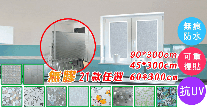 特長抗UV無膠靜電玻璃貼