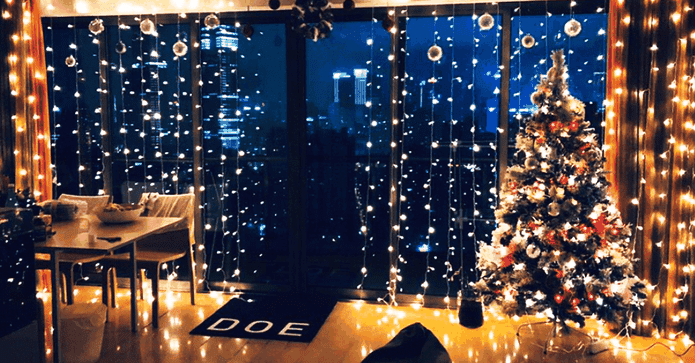 聖誕交換禮物極美窗簾燈