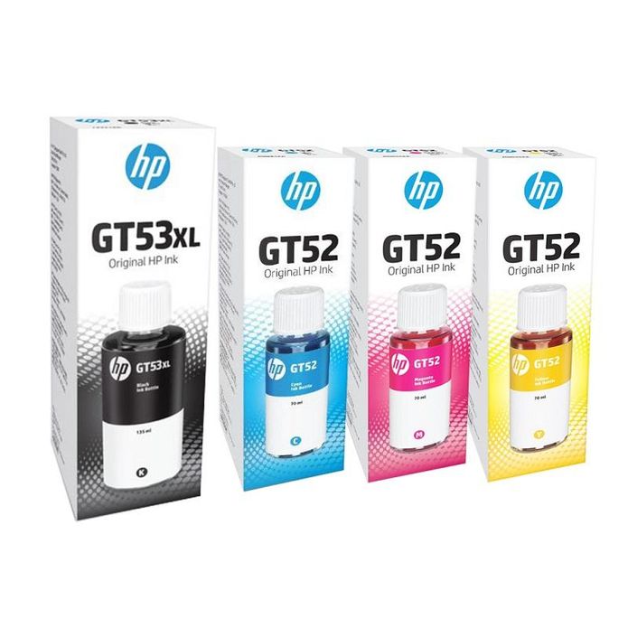 【HP】原廠GT52三色墨水+GT53XL黑色墨水(四色組優惠組)