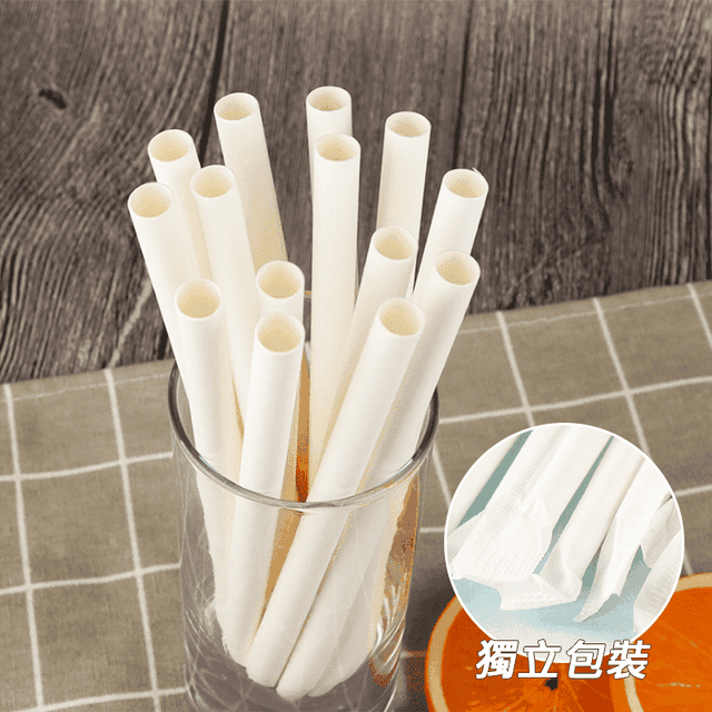 獨立包裝大口徑環保紙吸管 珍珠奶茶吸管 粗吸管 環保吸
![