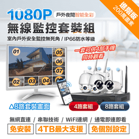 免WIFI真無線監控套裝組