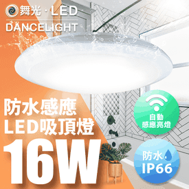 舞光1年保感應吸頂燈16W