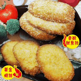 日式黃金蝦排魷魚排任選