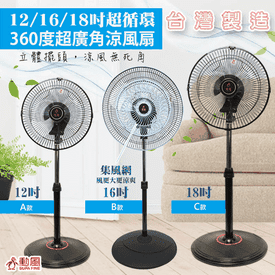 勳風360度超廣角電風扇