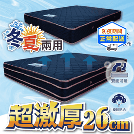 6D透氣四線獨立筒床墊