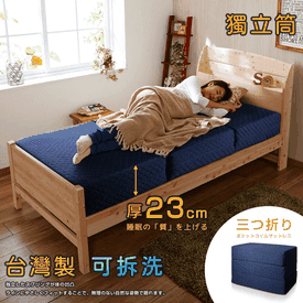 MIT三折23cm獨立筒床墊