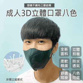 彩色成人3D立體口罩