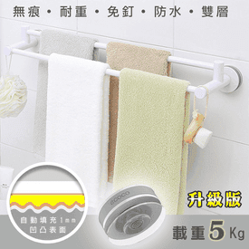 加長耐重無痕雙層毛巾架