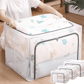 加大透明棉被衣服收納箱