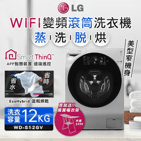 LG蒸洗脫烘12KG洗衣機
